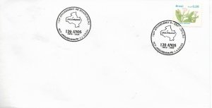 BRAZIL 1995 COVER W/SPECIAL CANCEL EMANCIPATION OF JAGUARIAIVA 120 ANNIV. MAPS