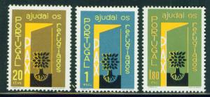 Portugal Scott 848-50 MNH** 1960 WRY Peace set CV$1.80