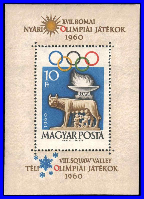 Hungary #1336 MNH XF Winter & Summer Olympics 1960 Rome 