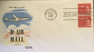 Fluegel C65 Air Mail Coil Jet Over US Capitol Washington DC