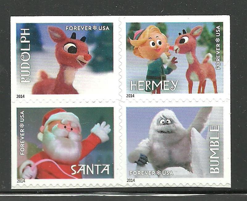 #4946-9 Rudolph & Santa Mint NH