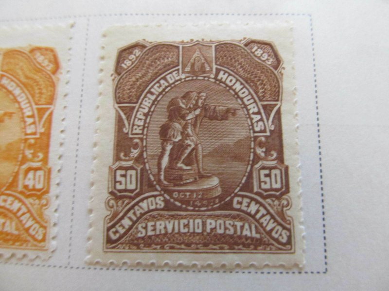 Honduras 1892 50c fine mh* stamp A11P11F15