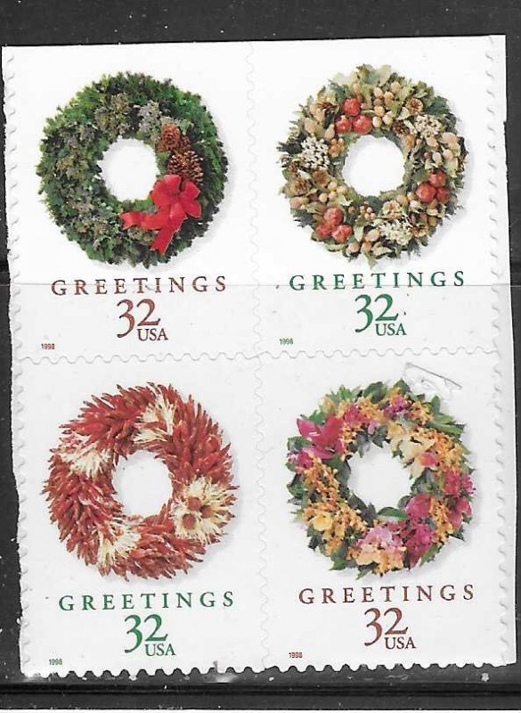 US#3245-3248 32c Christmas (MNH) CV $13.00