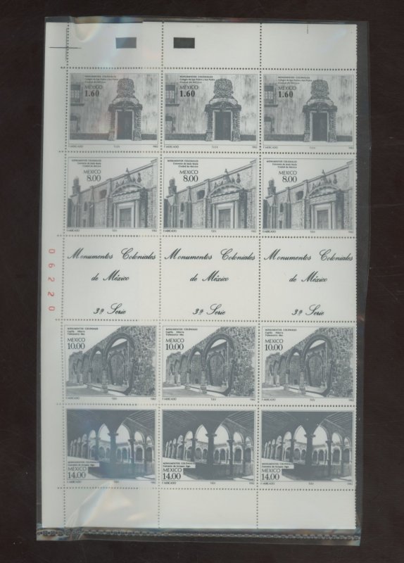 MEXICO #1303-6 1306A MINT 2 SHEET FVF NH Cat $150