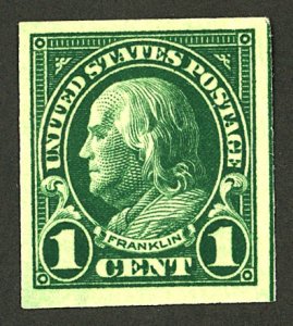 U.S. #575 MINT OG NH CREASE PENCIL ON BACK