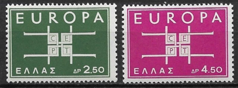 1963 Greece 768-9 Europa C/S of 2 MNH