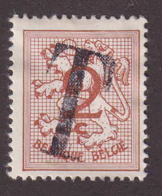 Belgium 403 Lion Rampant Hand Stamp O/P 1960