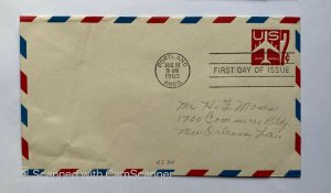  US , FDC, AIRMAIL 	AIRMAIL 7C 	1958	PORTLAND , OREG 		RED	7	CENTS 