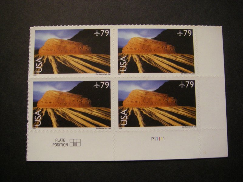 Scott C146, 79c Zion, Utah, PB4 #P11111 LR, MNH Airmail Beauty, Scenic America