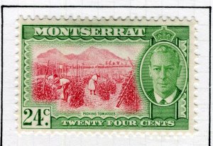 MONTSERRAT; 1951 early GVI Pictorial issue fine Mint hinged 24c. value