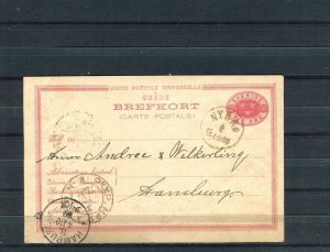 GERMANY; EARLY INCOMING POSTAL CARD 1889 from Sweden-