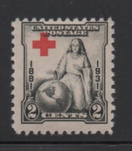 Scott # 702 OG  hinged  single  Red Cross Issue