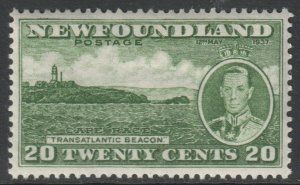 Canada Newfoundland Scott 240 - SG264e, 1937 Coronation 20c Perf 13.1/2 MH*