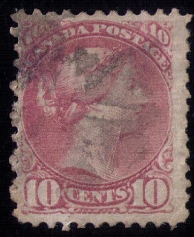 Canada #40 Used Queen Victoria 1888 10c F-VF