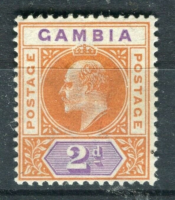 GAMBIA; 1903 early classic Ed VII issue Mint hinged 2d. value 