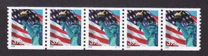 PNC5 39c Liberty Den WA S1111 US #3979 MNH F-VF 4 Digit Bot BN Set 5