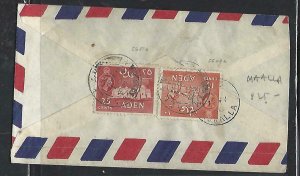 ADEN COVER (PP1311B)  1959 QEII 10C+25C FROM MAALA 