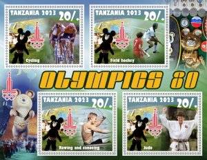 Stamps. Olympic Games 1980 in Moscow 2023 year 1+1 sheets perforated Tanzania
