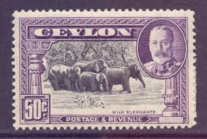 Ceylon Scott 273 - SG377, 1935 George V 50c MH*