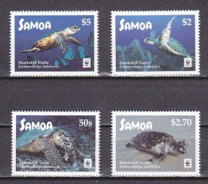 Samoa, 2011 issue. W.W.F.-Turtles issue.