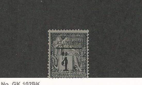 Guadeloupe, Postage Stamp, #6 Mint Hinged, 1889 French Colony