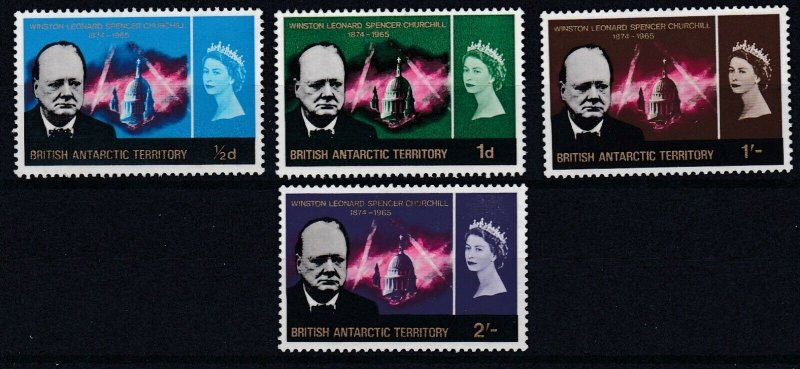 BRITISH ANTARCTIC TERRITORY 1966  CHURCHILL  SET MH 