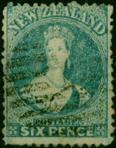 New Zealand 1872 6d Blue SG135 Good Used (2)