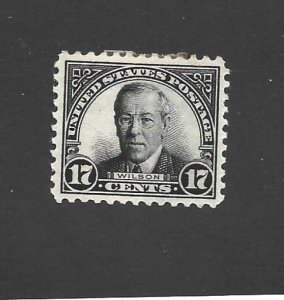 United States Scott 623 17-cent Wilson Perf 11 Unused Hinged