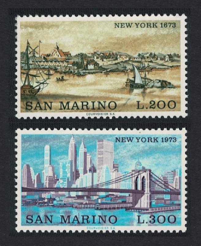 San Marino 'Interpex' Stamp Exhibition New York 2v 1973 MNH SG#960-961