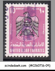 UAE UNITED ARAB EMIRATES - 1976 COAT OF ARMS SCOTT#82 - 1V - USED