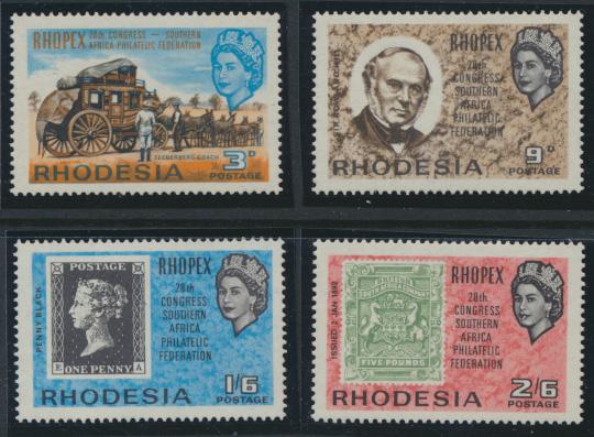 Rhodesia   SG 388 - 391  SC# 237 - 240   MVLH ROPEX 1966 see details 