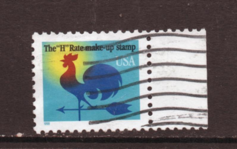 Scott # 3258 used  H   Rate Make-Up Stamp  blue  1998