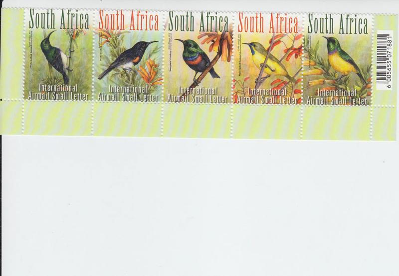 2013 South Africa Sunbirds Strip of 5 (Scott C113-17a) MNH