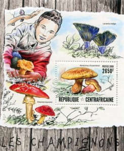 Central African Rep.2016 MUSHROOMS s/s Perforated Mint NH