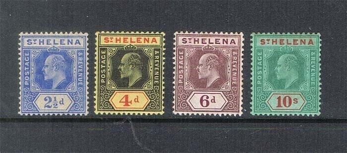 St Helena 1908 KEVII Sc 56-60 set MH 