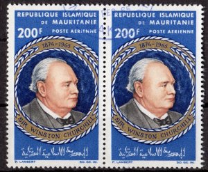 Mauritania 1965 Sc#C43 SIR WINSTON CHURCHILL PAIR FINE USED