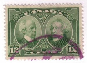 147 Canada Laurier & Macdonald, used