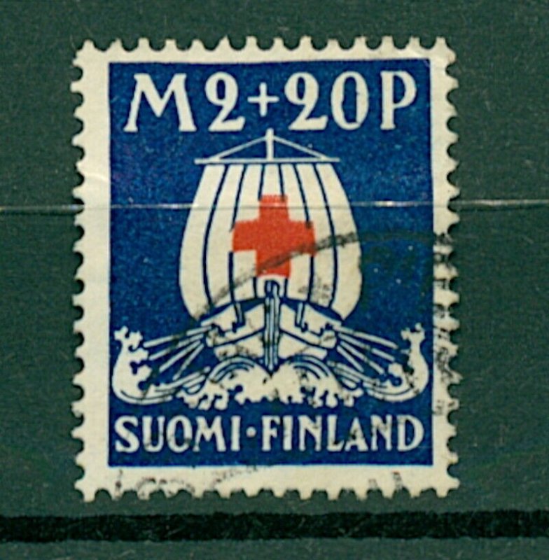Finland 1930 Red Cross Fund 2m+20p red and blue sg280 cv£60 (1v) VFU Stamp