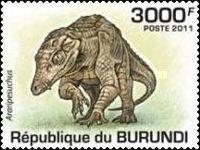 BURUNDI # 907-911 PREHISTORIC CROCODILES