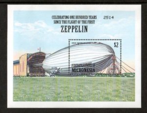 Micronesia 2000 - Zeppelin Flight - Souvenir Stamp Sheet - Scott #391 - MNH