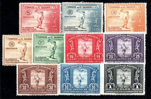 El Salvador 538-545, C36-C40 set Mint hinged