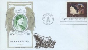 1487 8c WILLA CATHER 1973 - Overseas Mailer