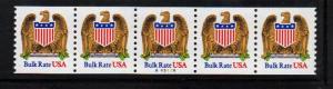 #2602 MNH strip/5 #A43426  10c Eagle & Shield 1991-93 Issue 