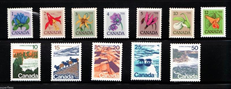 28 Canadian MNH postage stamps • Collection of Definitives & Wildlife 1970's 