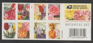 SC# 5042-5052 - (5051c) - (49c) - Botanical Art, MNH booklet of 20 - Plate P111