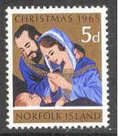 Norfolk Is. # 70  Christmas (Nativity) 1965  (1) Mint NH