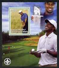 PALESTINIAN N A - 2007 - Tiger Woods - Perf Miniature Sheet-M N H-Private Issue