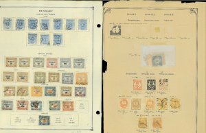 Hungary 1874-1986 M, U & CTO Hinged ona Messy Mix of Remaindered Pages.