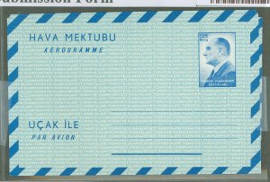 Turkey  1963 Aerogramme, 125 Kurus blue on white