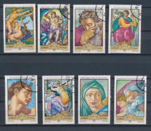 Ajman 1970  Scott unlisted CTO - Michelangelo paintings (8)